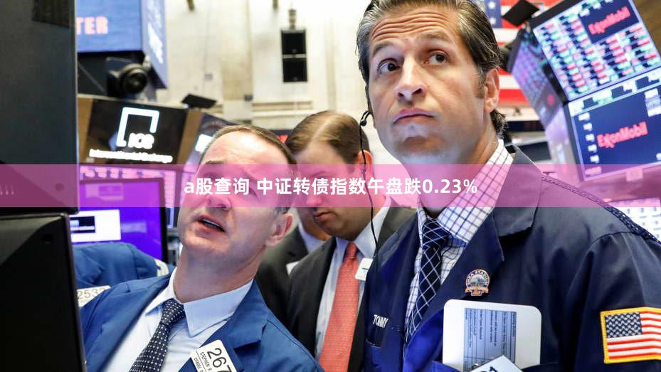 a股查询 中证转债指数午盘跌0.23%