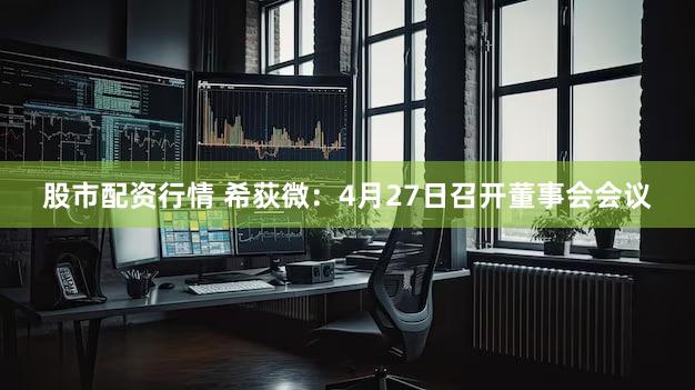 股市配资行情 希荻微：4月27日召开董事会会议