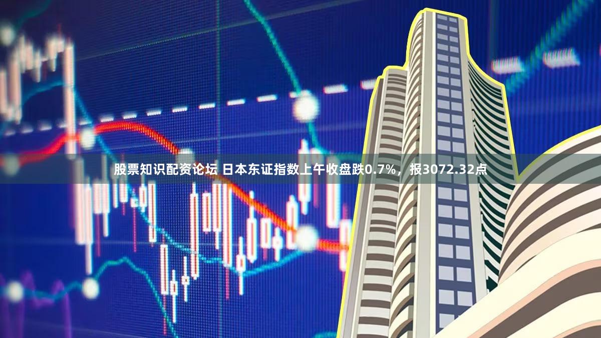 股票知识配资论坛 日本东证指数上午收盘跌0.7%，报3072.32点